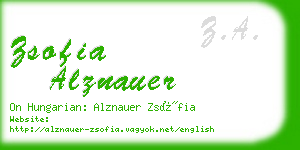 zsofia alznauer business card